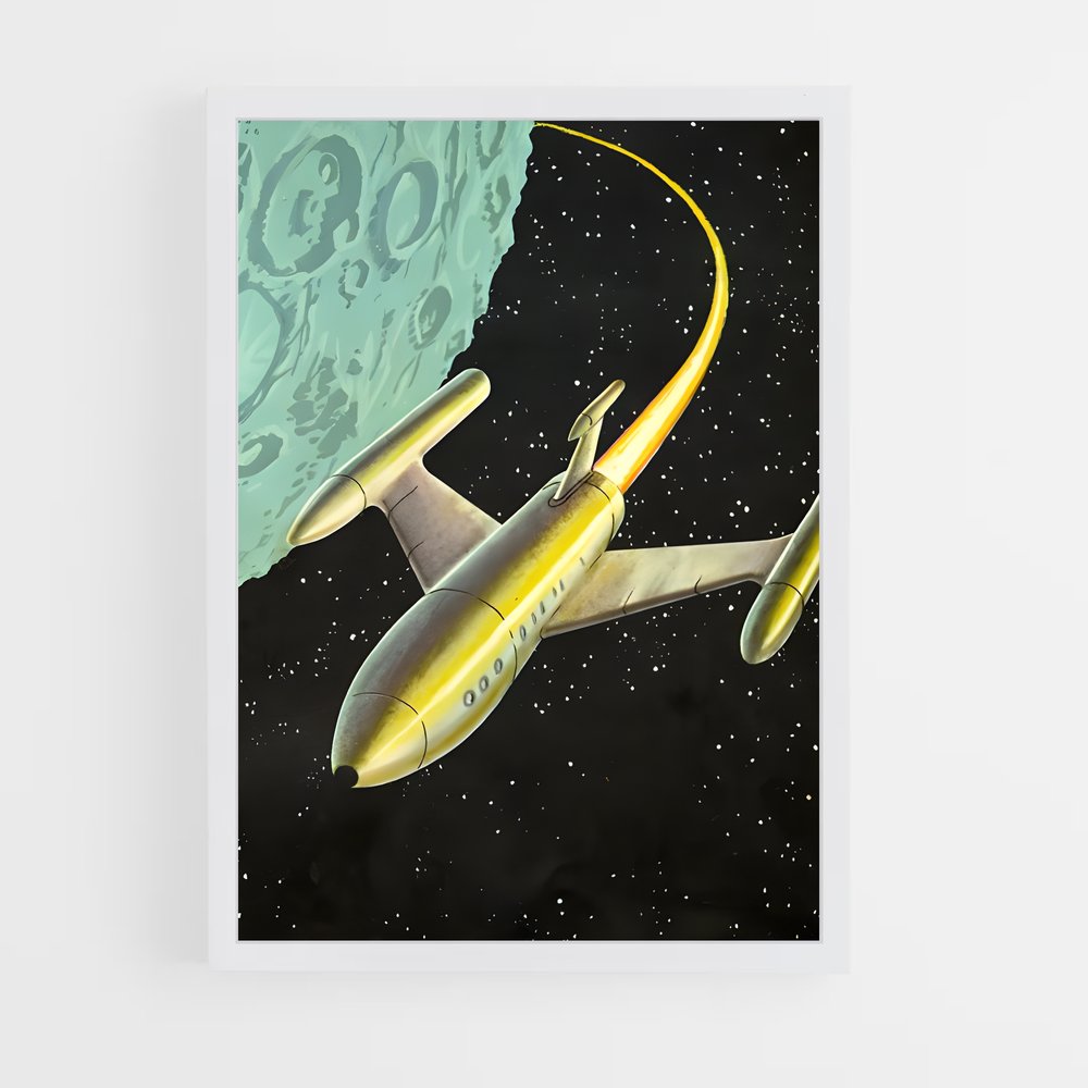 Poster L'Odyssée Lunaire – affiche Espace rétro (vue 3)